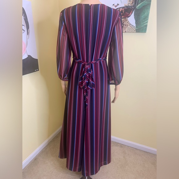 💫HP‼️💫 MADEWELL Wrap-Around Maxi Dress in Stockdale Stripe, Size 6 - Picture 11 of 12